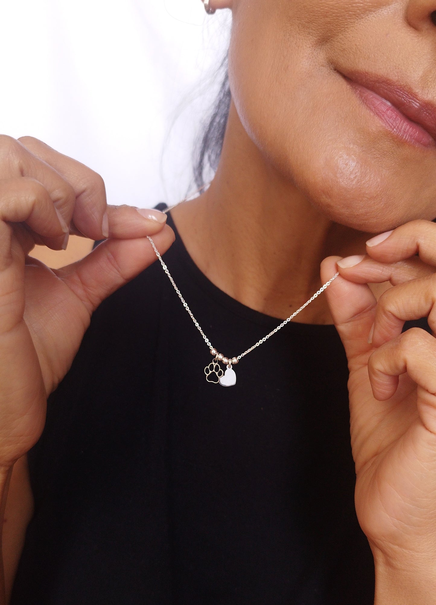 Collar Patita de perro y Corazón