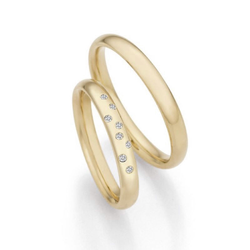 Anillos de matrimonio Constelación Plata 925 chapado en Oro