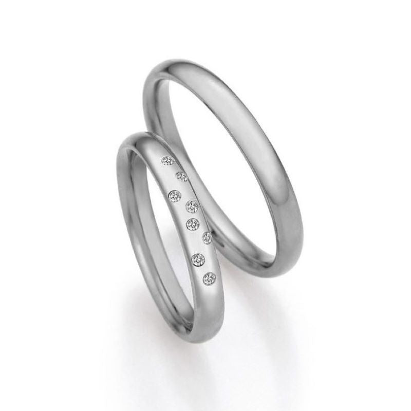 Anillos de matrimonio Constelación Plata 925 chapado en Oro