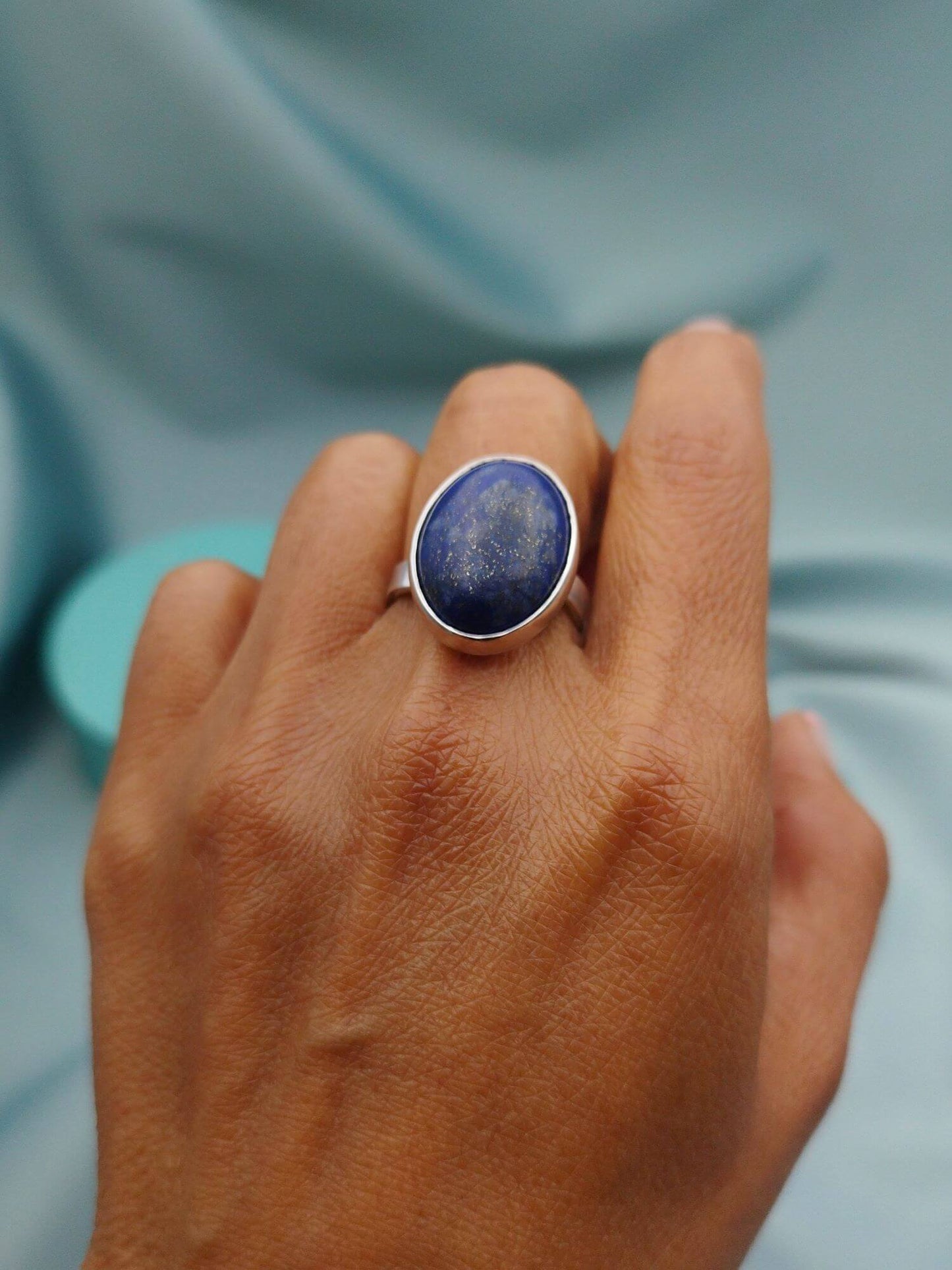 Anillo Lapislázuli cabuchón