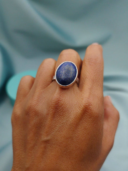Anillo Lapislázuli cabuchón