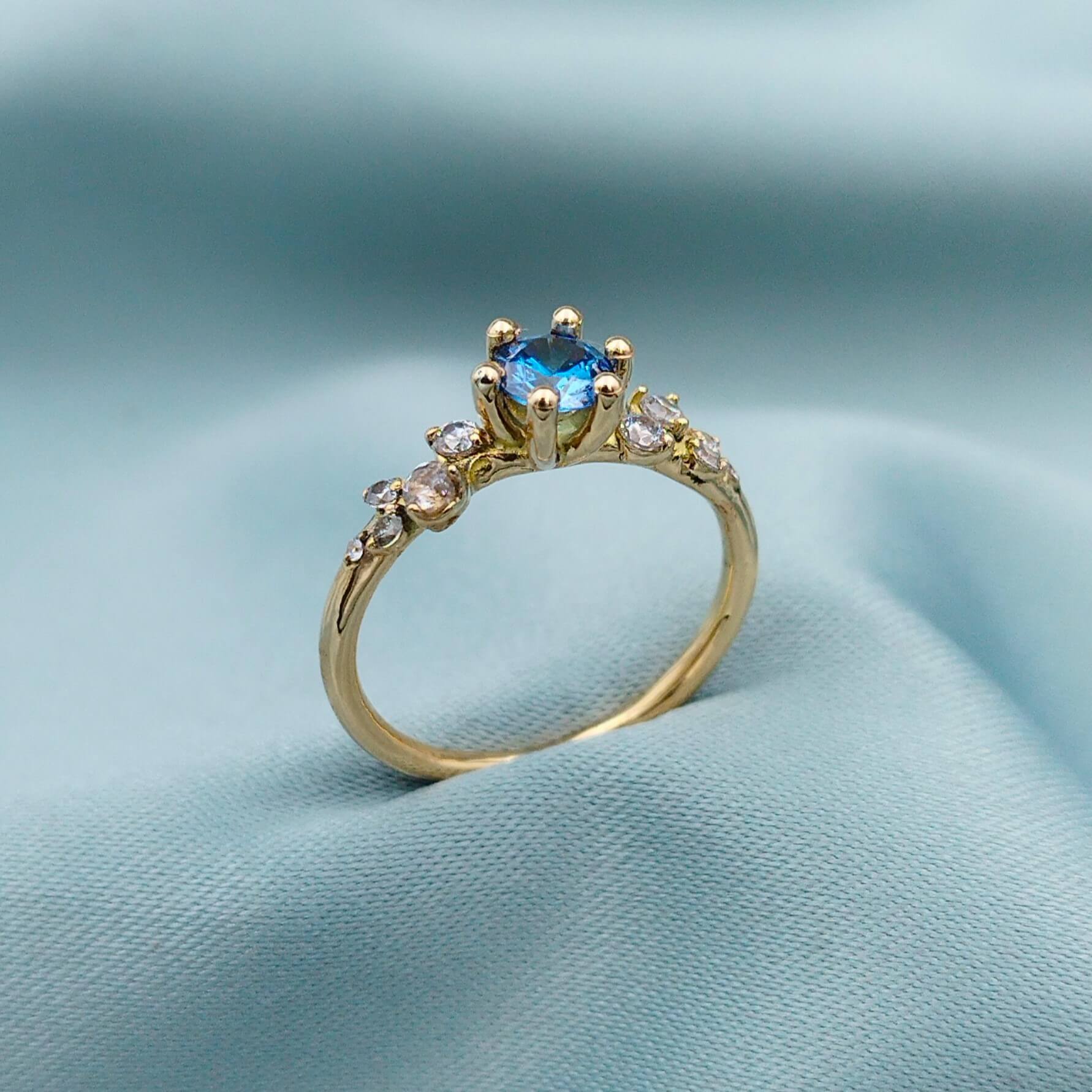 Piedra Sortijas De Compromiso En Oro Anillo De Compromiso Piedra