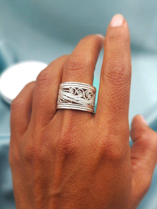 Anillo Filigrana ancho Brisa