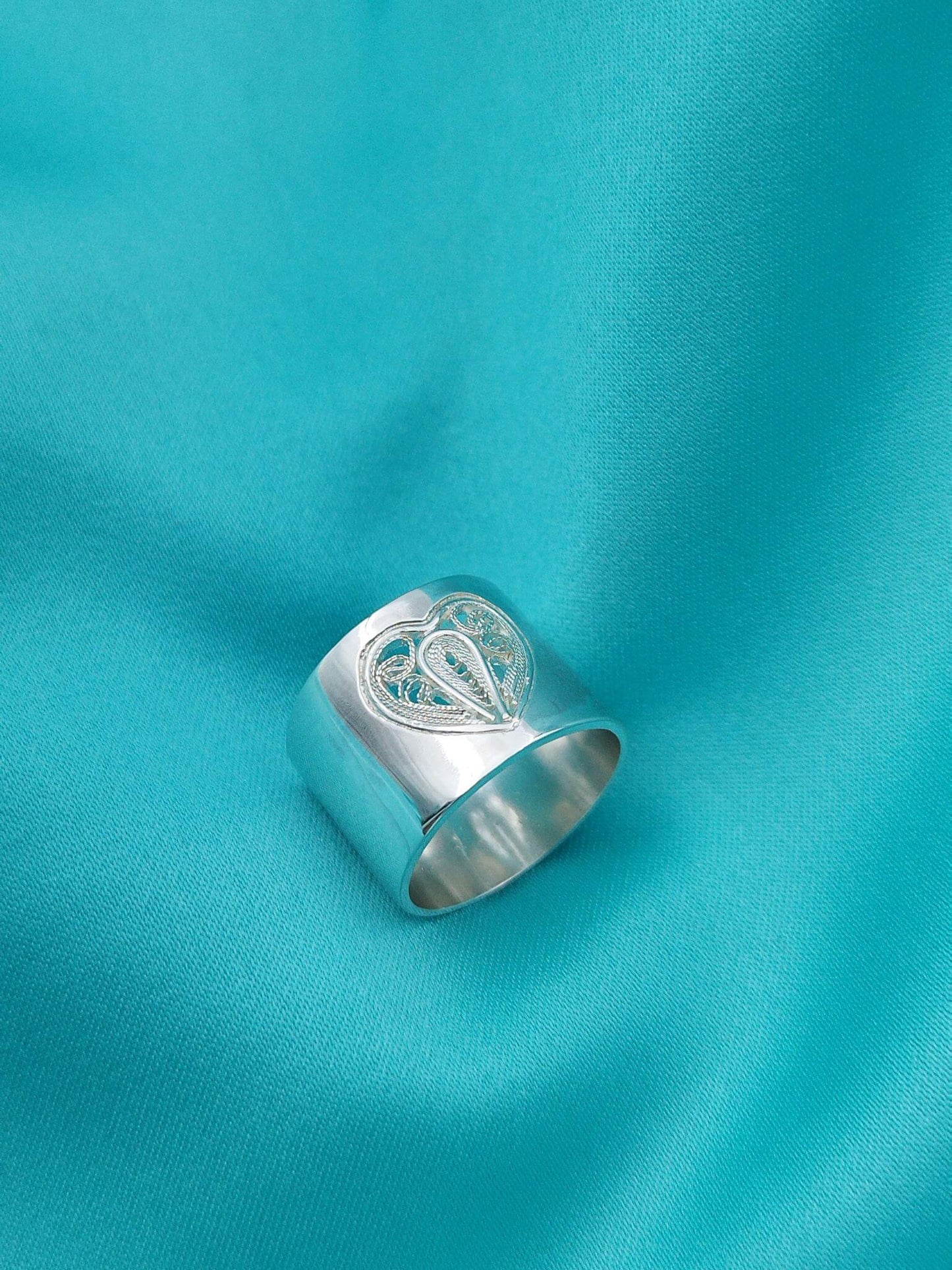 Anillo filigrana Ancho Corazón
