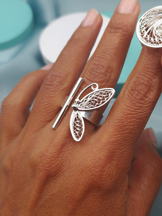 Anillo filigrana Mariposa