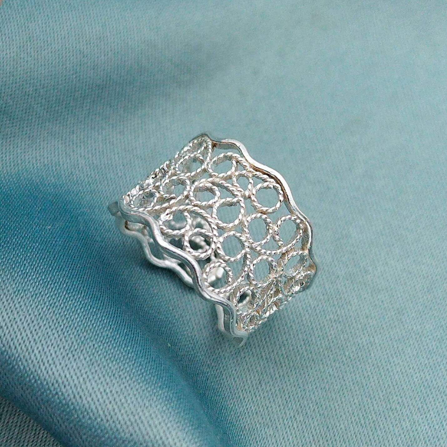 Anillo Filigrana Ondas