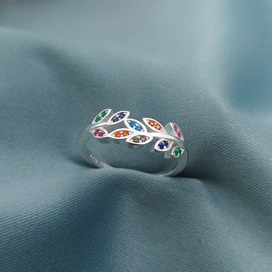 Anillo hoja de laurel