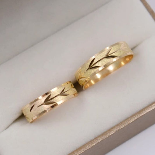 Anillos de matrimonio Florecer Plata 925 chapado en Oro