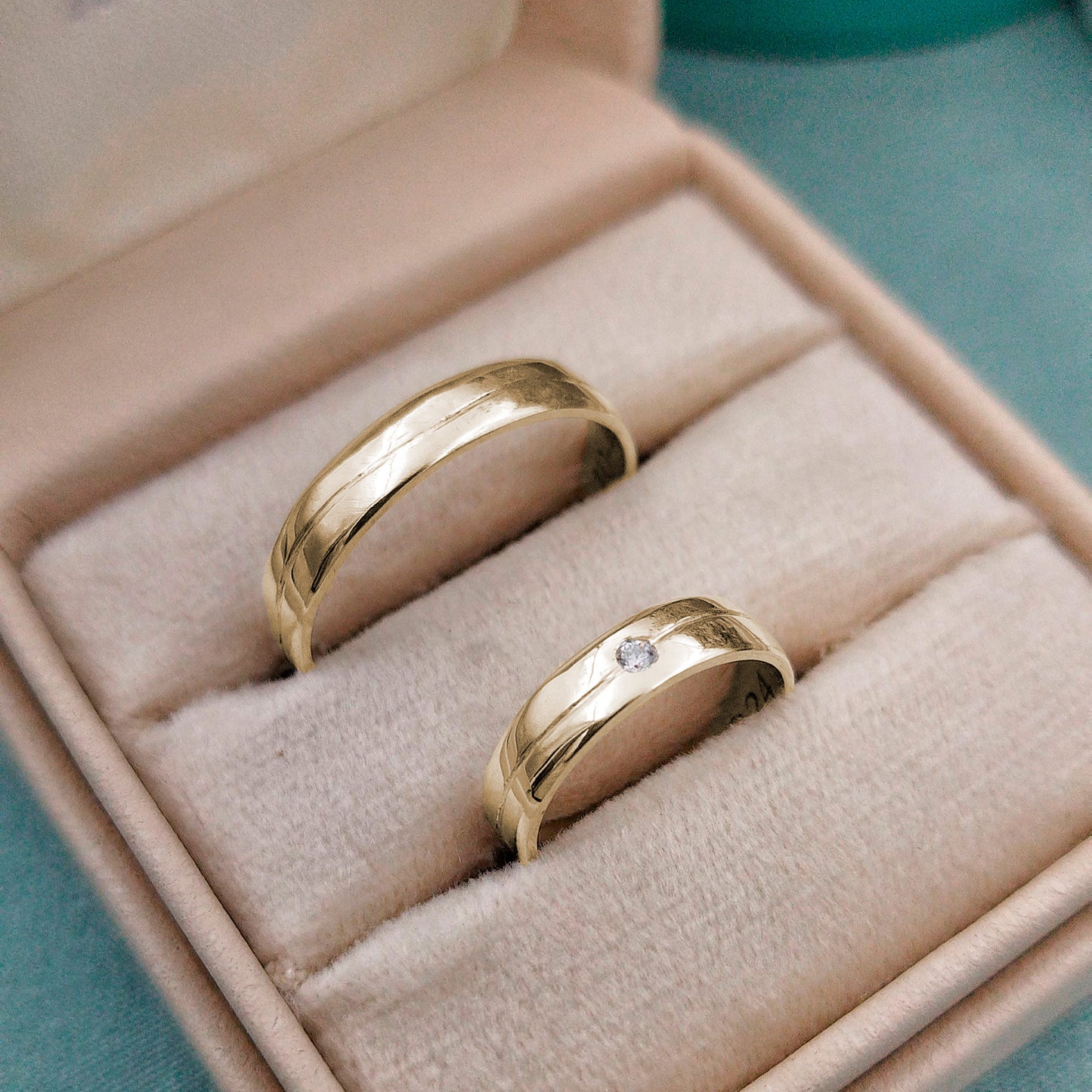 Anillos de matrimonio Sense Plata 925 chapado en Oro