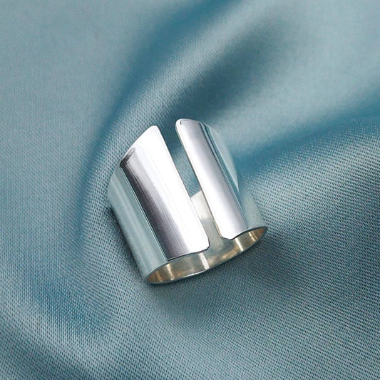 Anillo plano liso abierto ensanchado 17mm