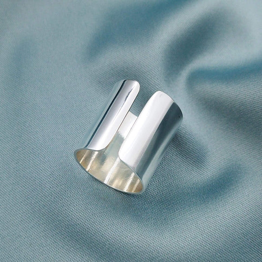 Anillo plano liso abierto recto 21mm