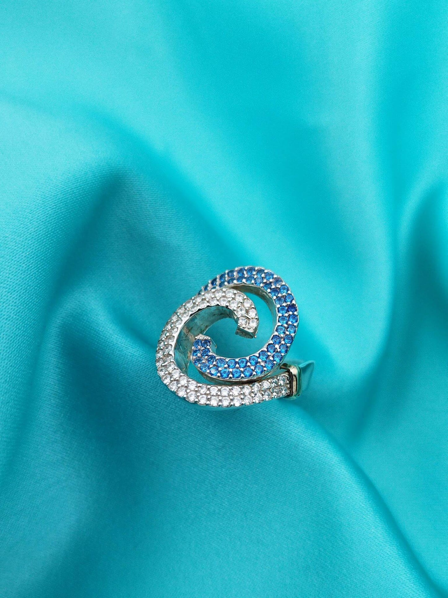 Anillo plata y oro  Espiral