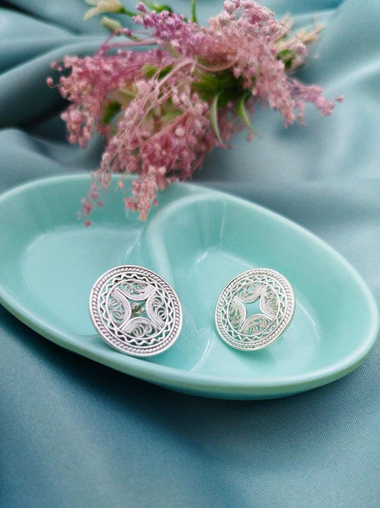 Aretes Redondos estrella filigrana