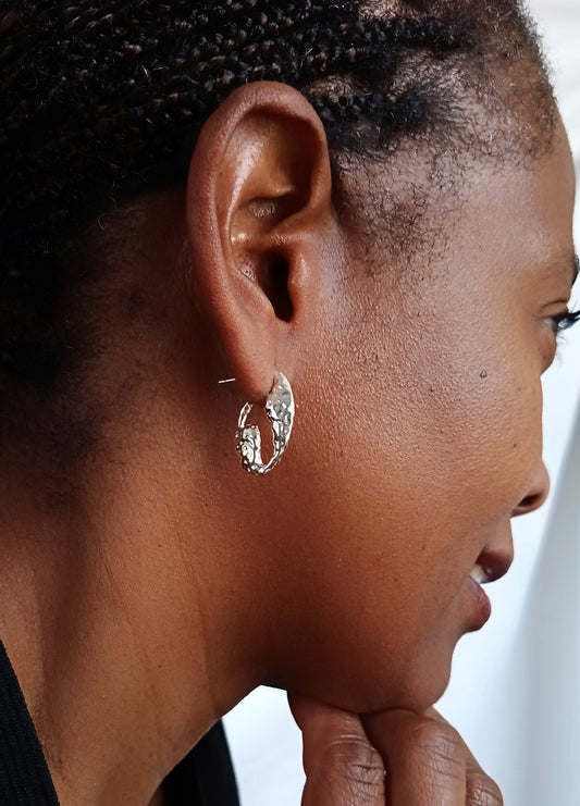 Aretes Hoops Texturados