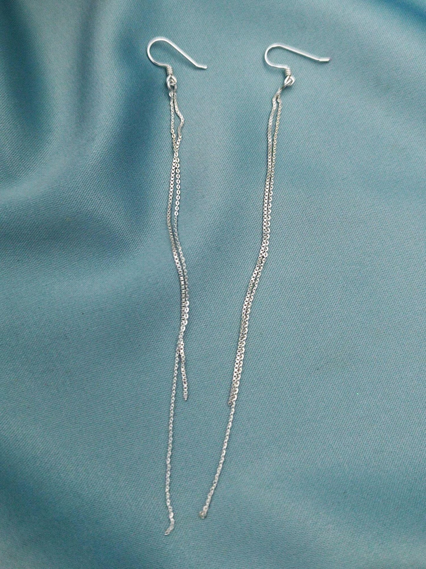 Aretes largos chorros doble 1
