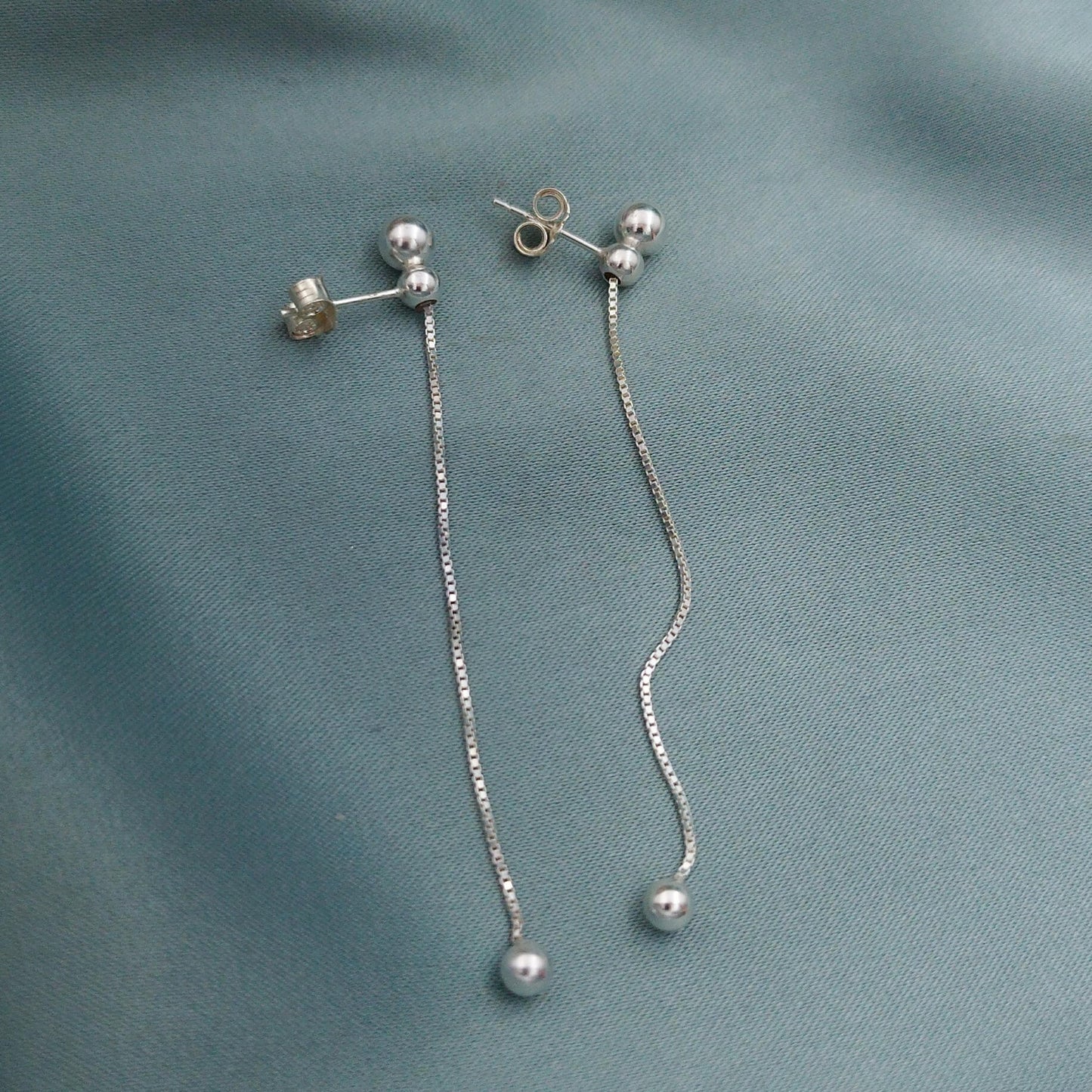 Aretes largos Cadenas con bola regulables
