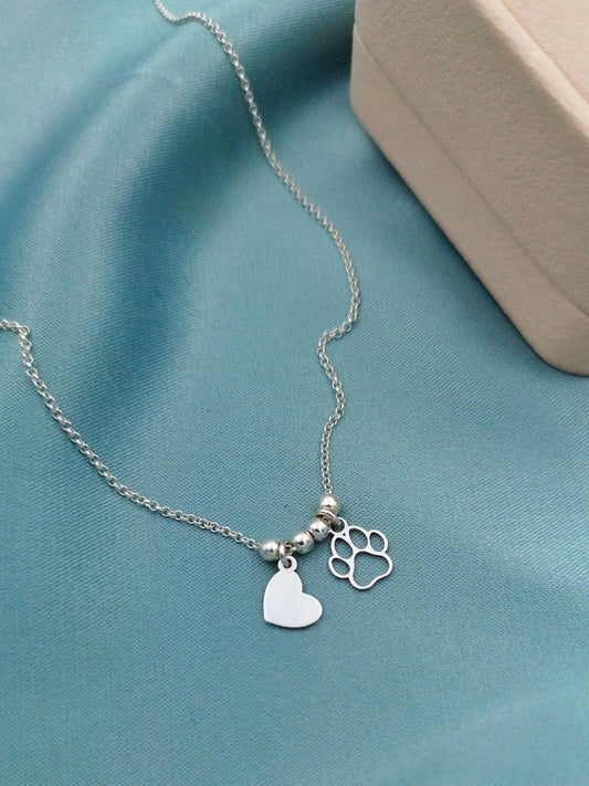 Collar Patita de perro y Corazón