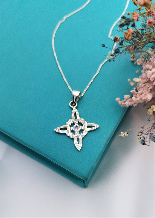 Dije Nudo de Bruja con piedra