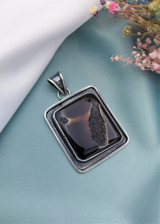 Dije de Cuarzo ahumado