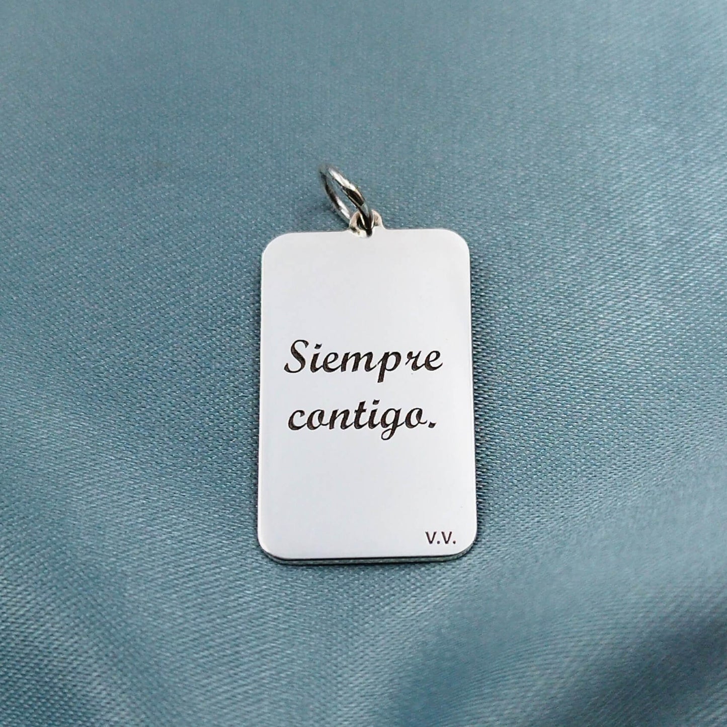 Dije rectangular fotograbado