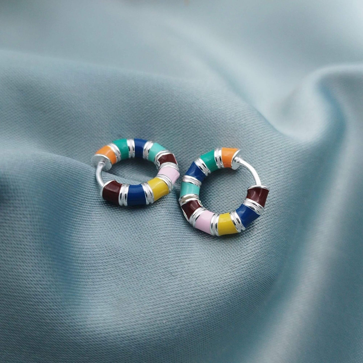 Huggies esmaltados multicolor 3.5mm