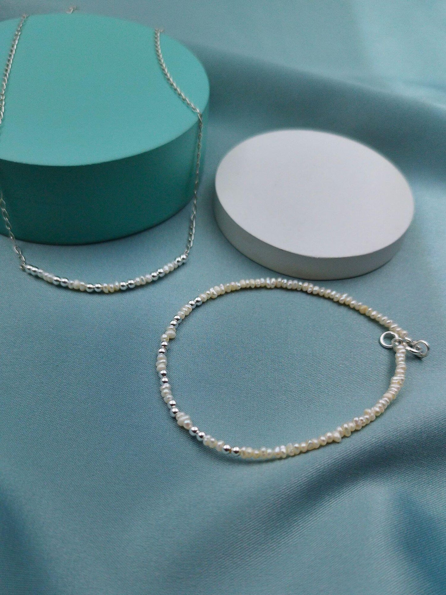 Pulsera Perlas naturales y plata