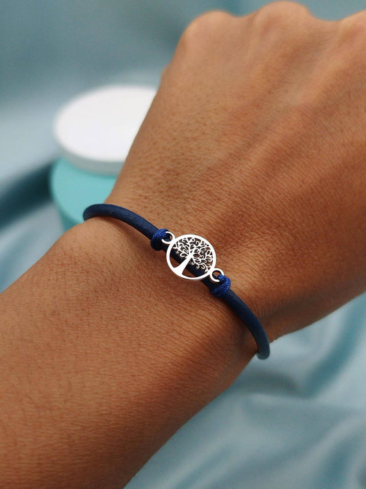 Pulsera cuero Árbol de la vida