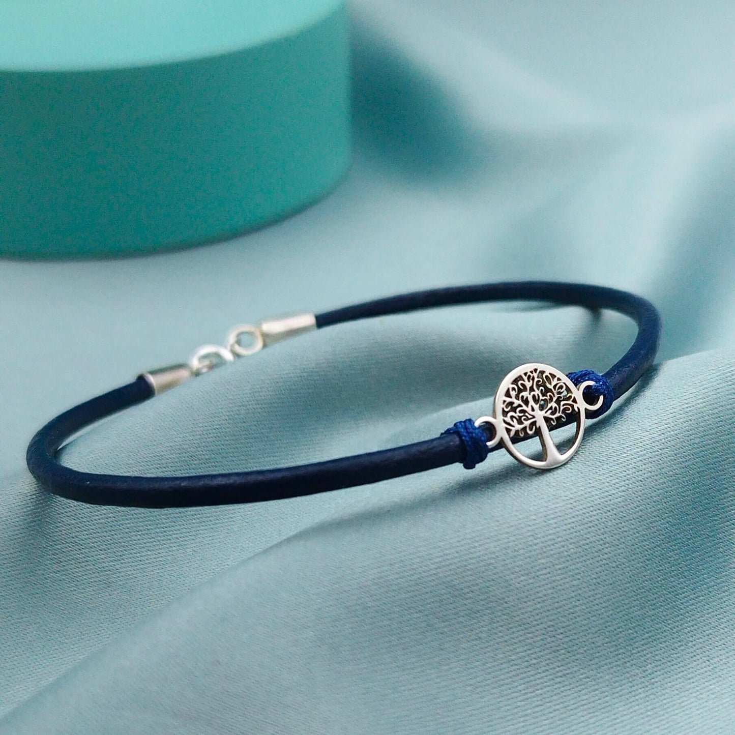 Pulsera cuero Árbol de la vida