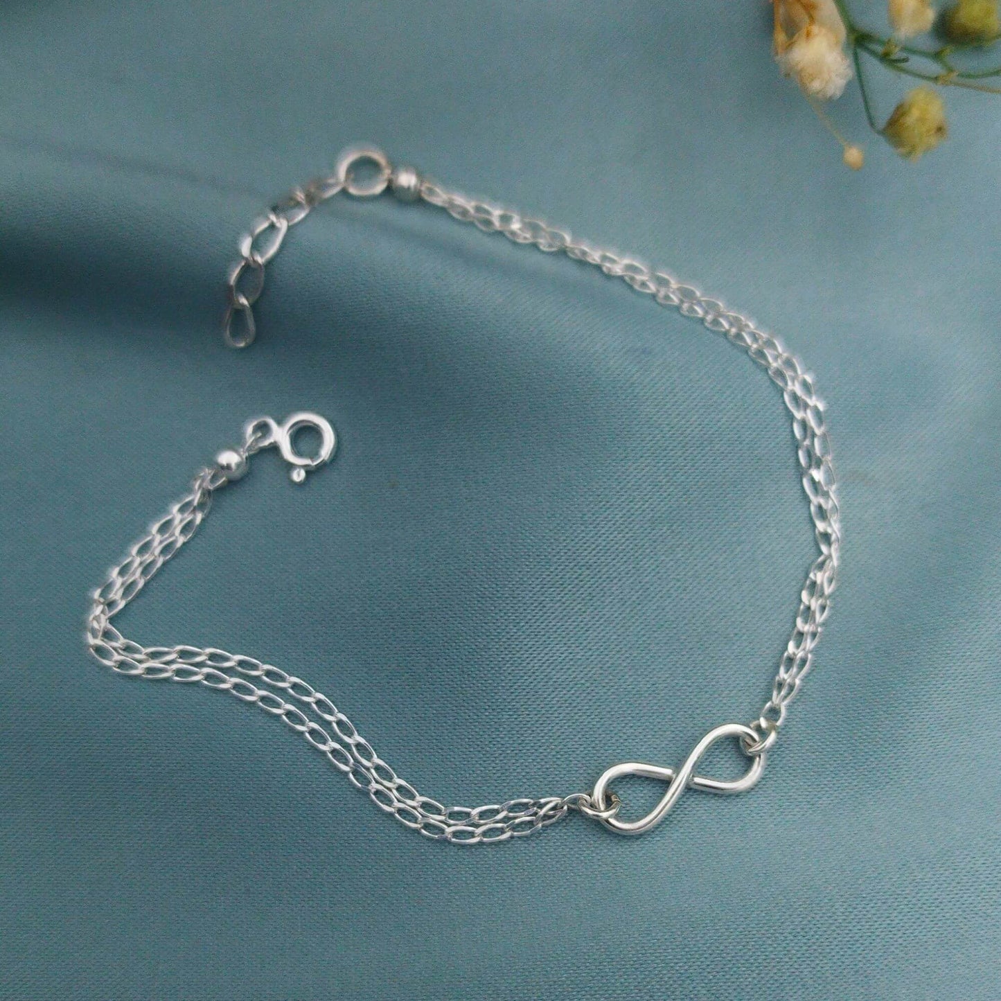 Pulsera cadena doble Infinito