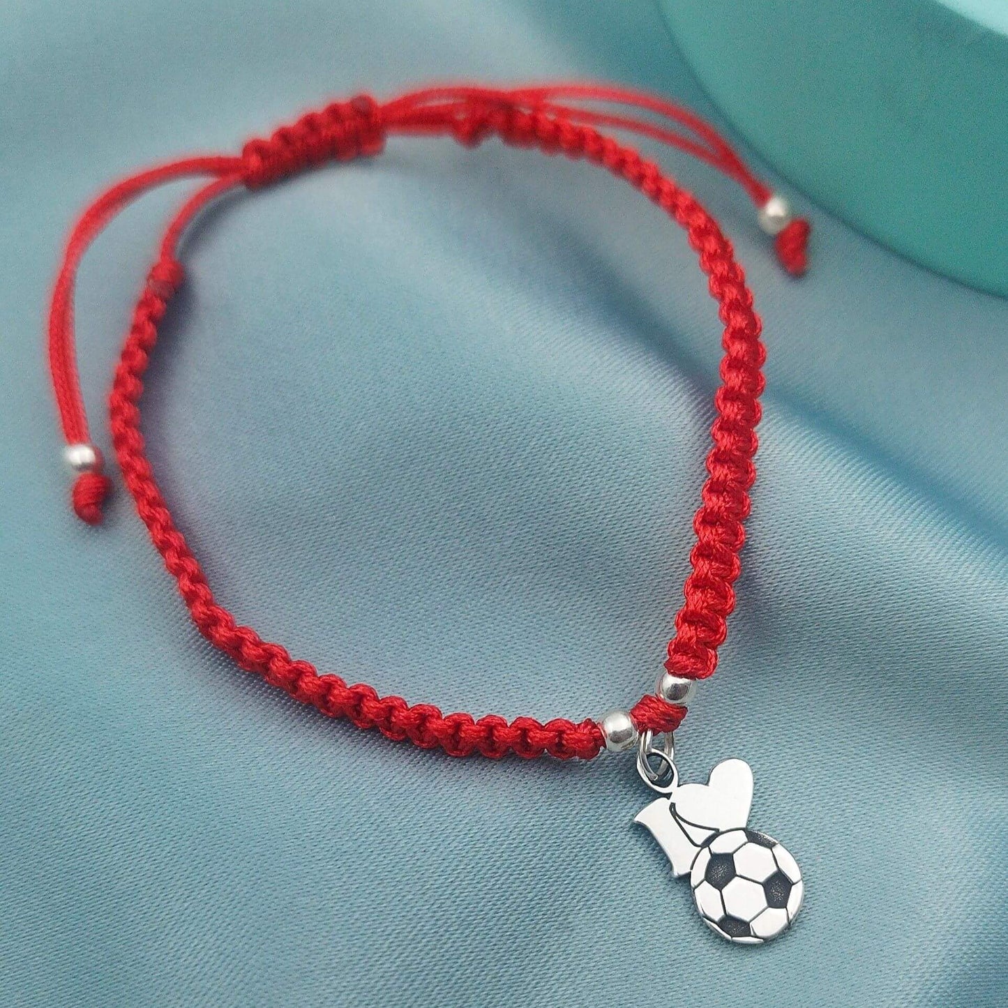 Pulsera macramé I love Futbol