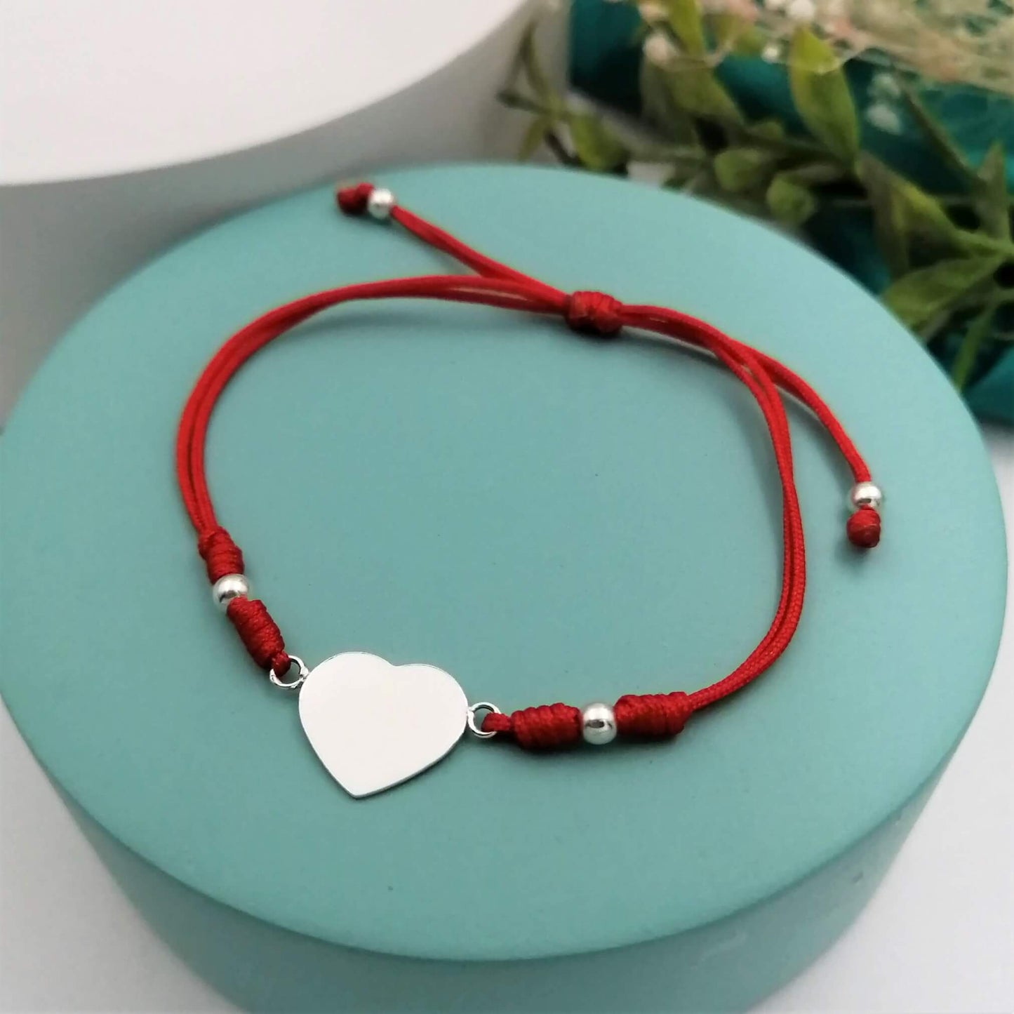 Pulsera Hilo y placa Corazón