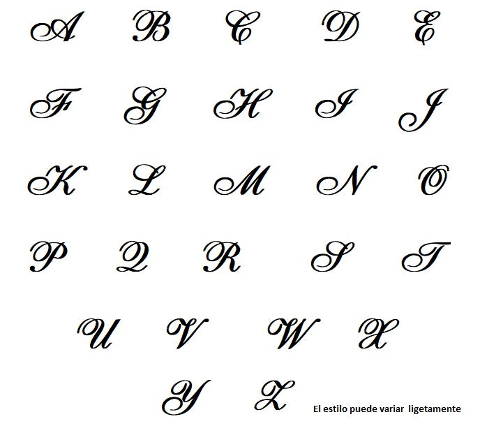 Dije placa Letra Inicial