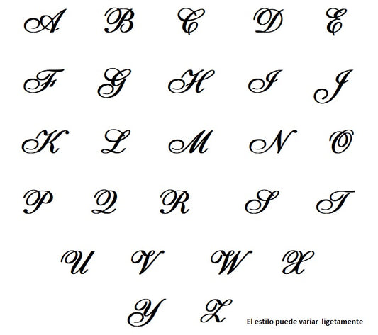 Dije placa Letra Inicial