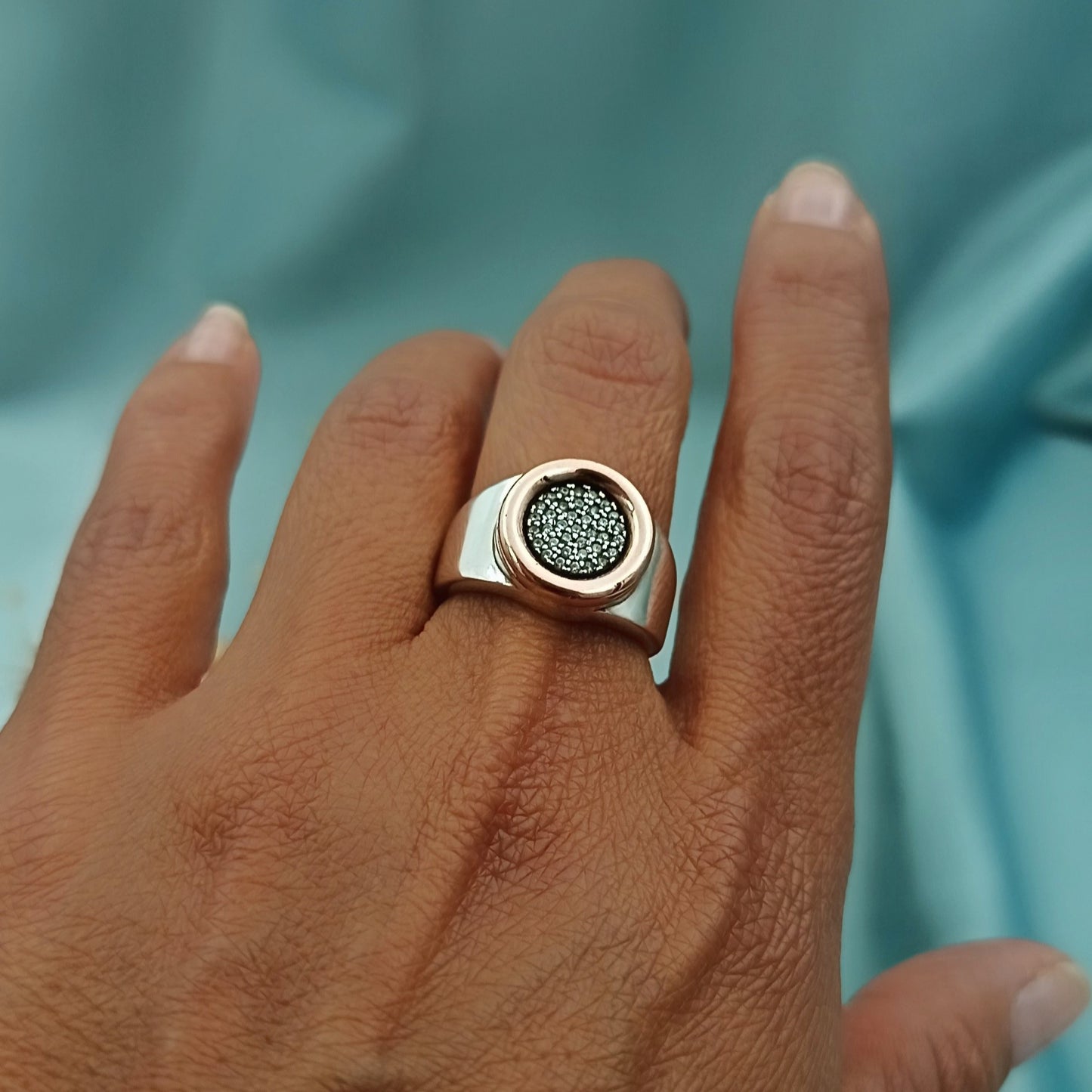 Anillo Círculos Plata y Oro