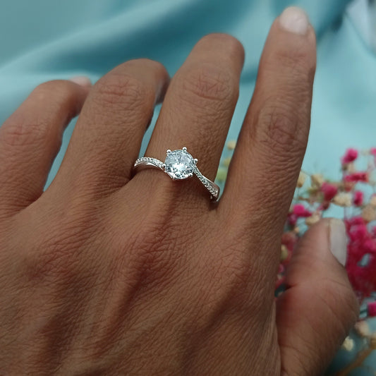 Anillo de Compromiso Cruzado 6mm