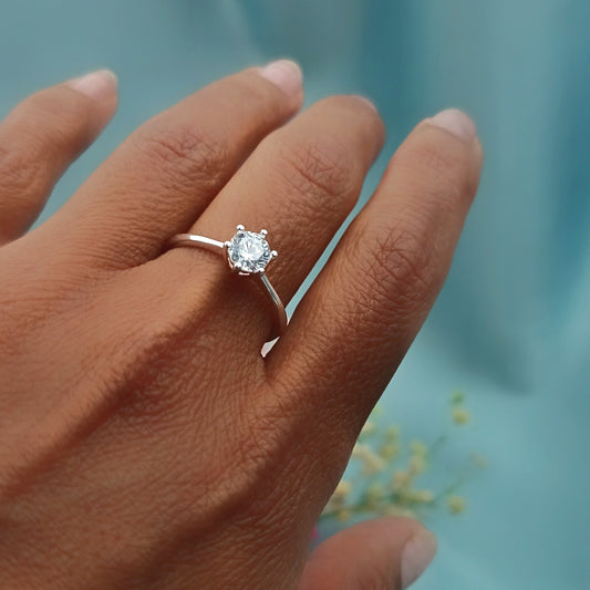 Anillo de Compromiso Solitario Brillante 16