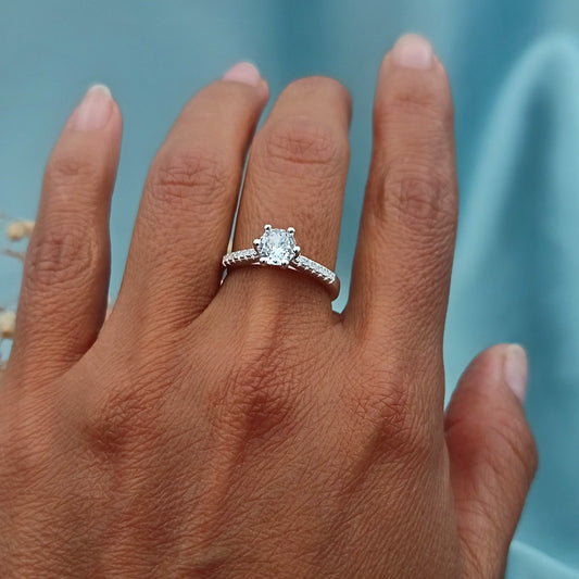 Anillo de compromiso pavé Brillante 10