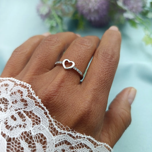 Anillo Promesa Corazón regulable