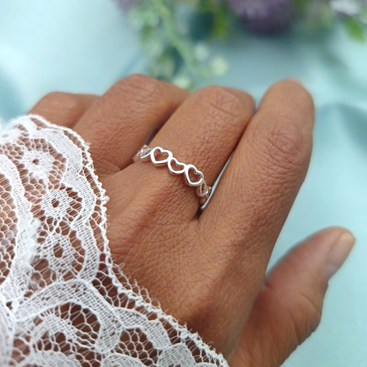 Anillo Camino Corazones regulable