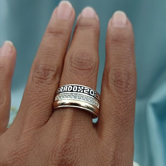 Anillo de Grado Franjas