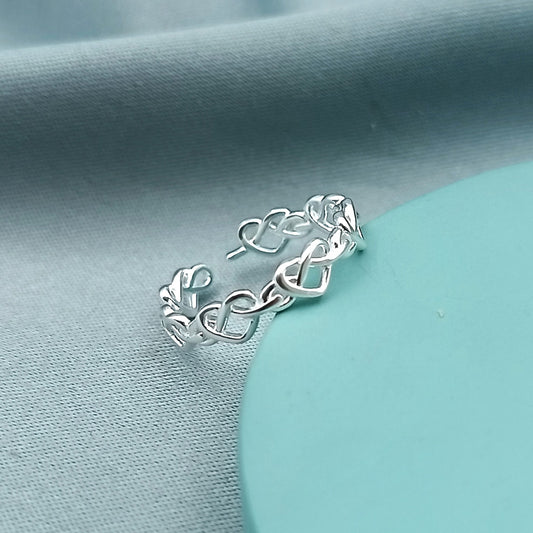 Anillo Nudos de Corazón Regulable