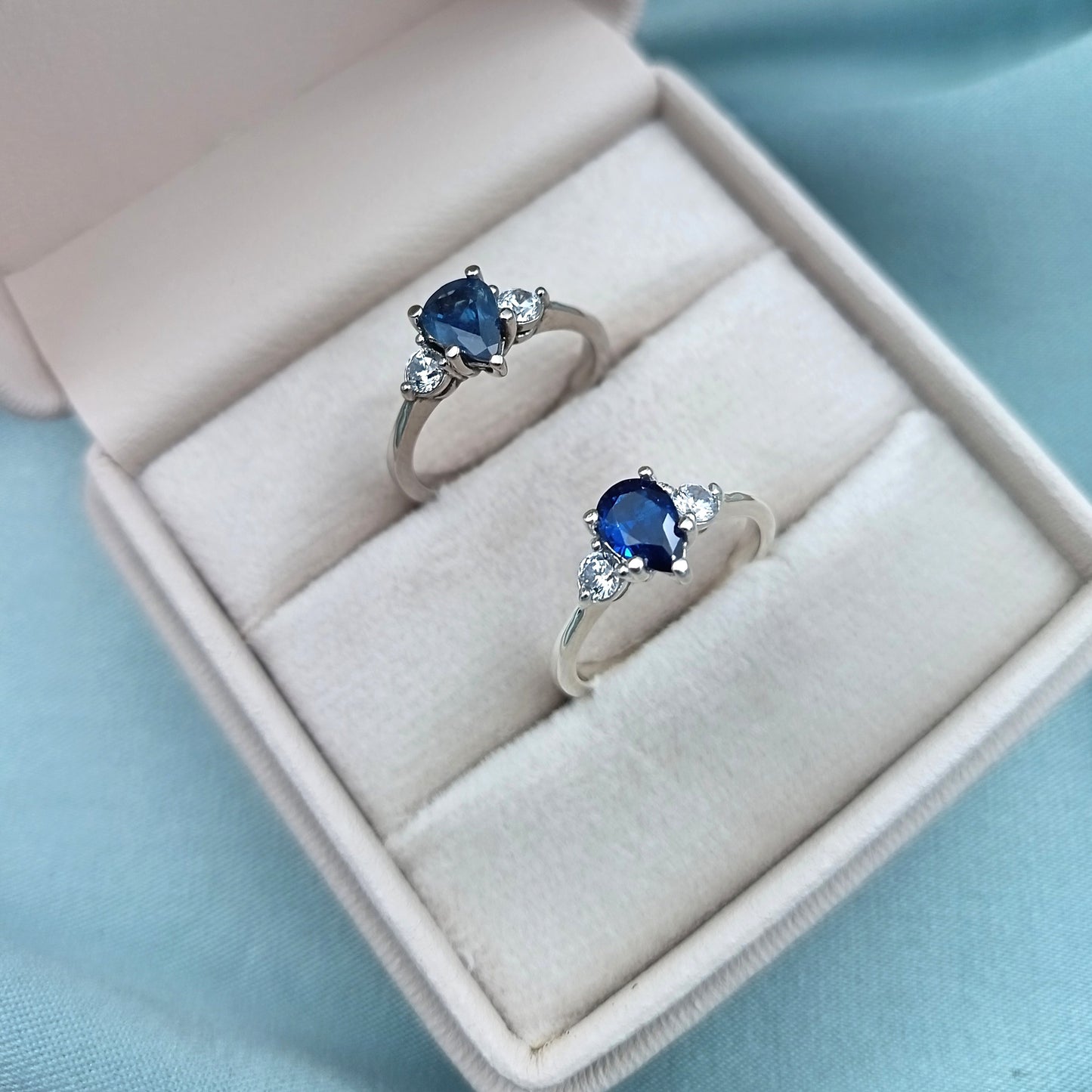 Anillo de Compromiso Oro Blanco Piedra Ovalada