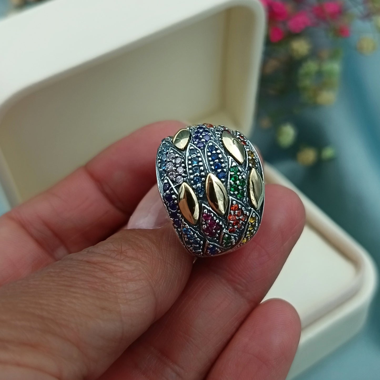 Anillo Capullo Multicolor