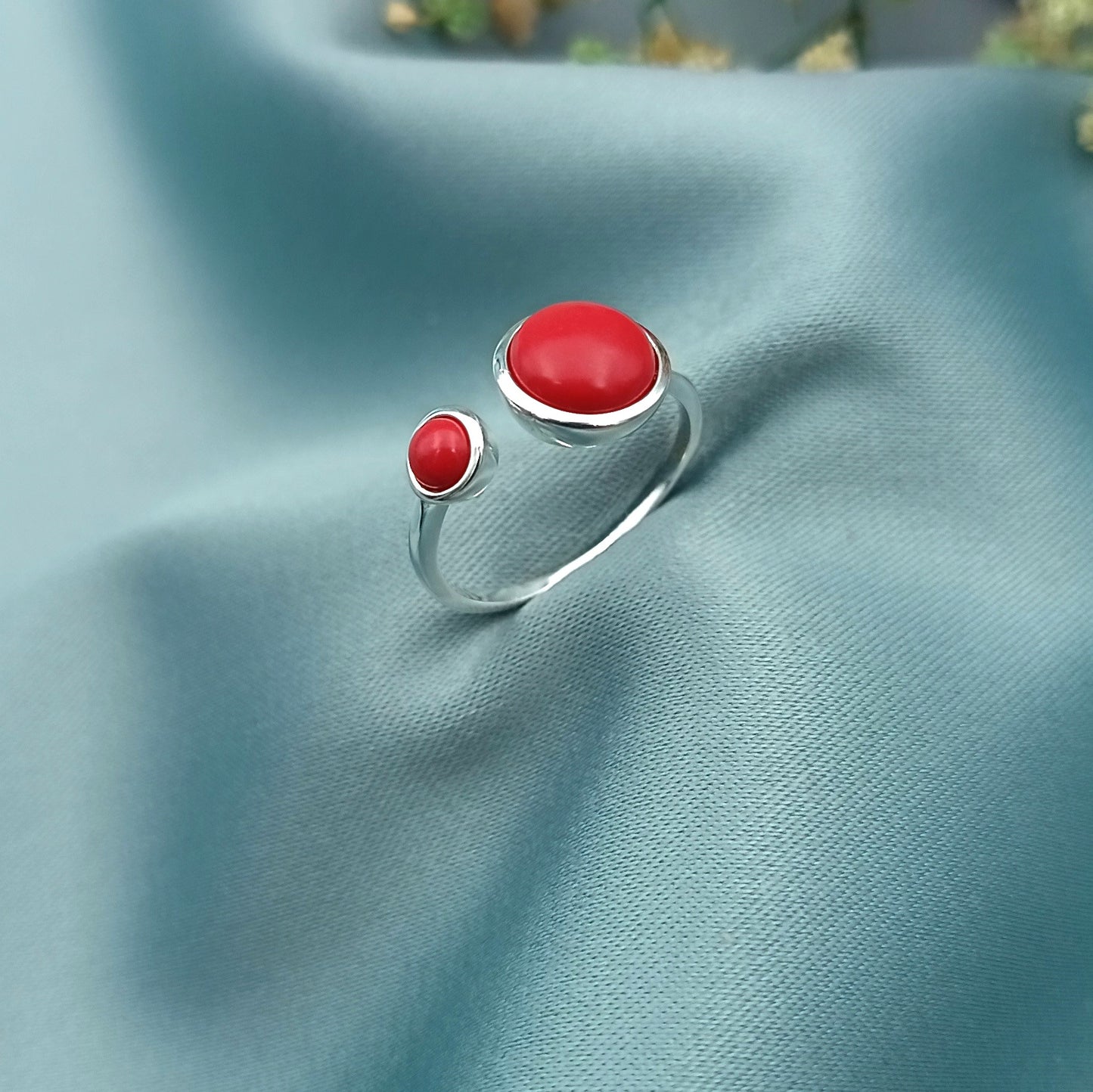 Anillo Burbujas Rojas