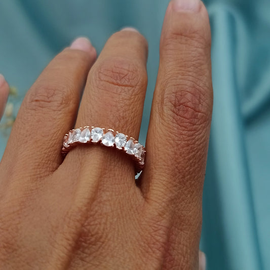 Anillo Sinfin Corazones Rosé