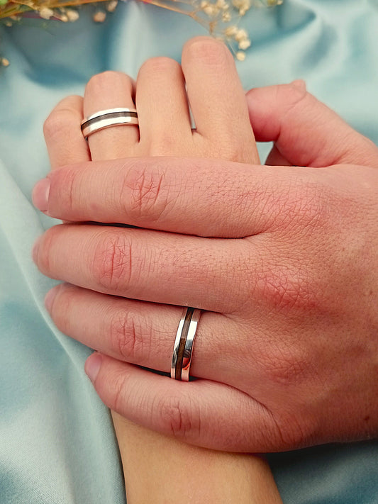 Anillo de matrimonio con madera