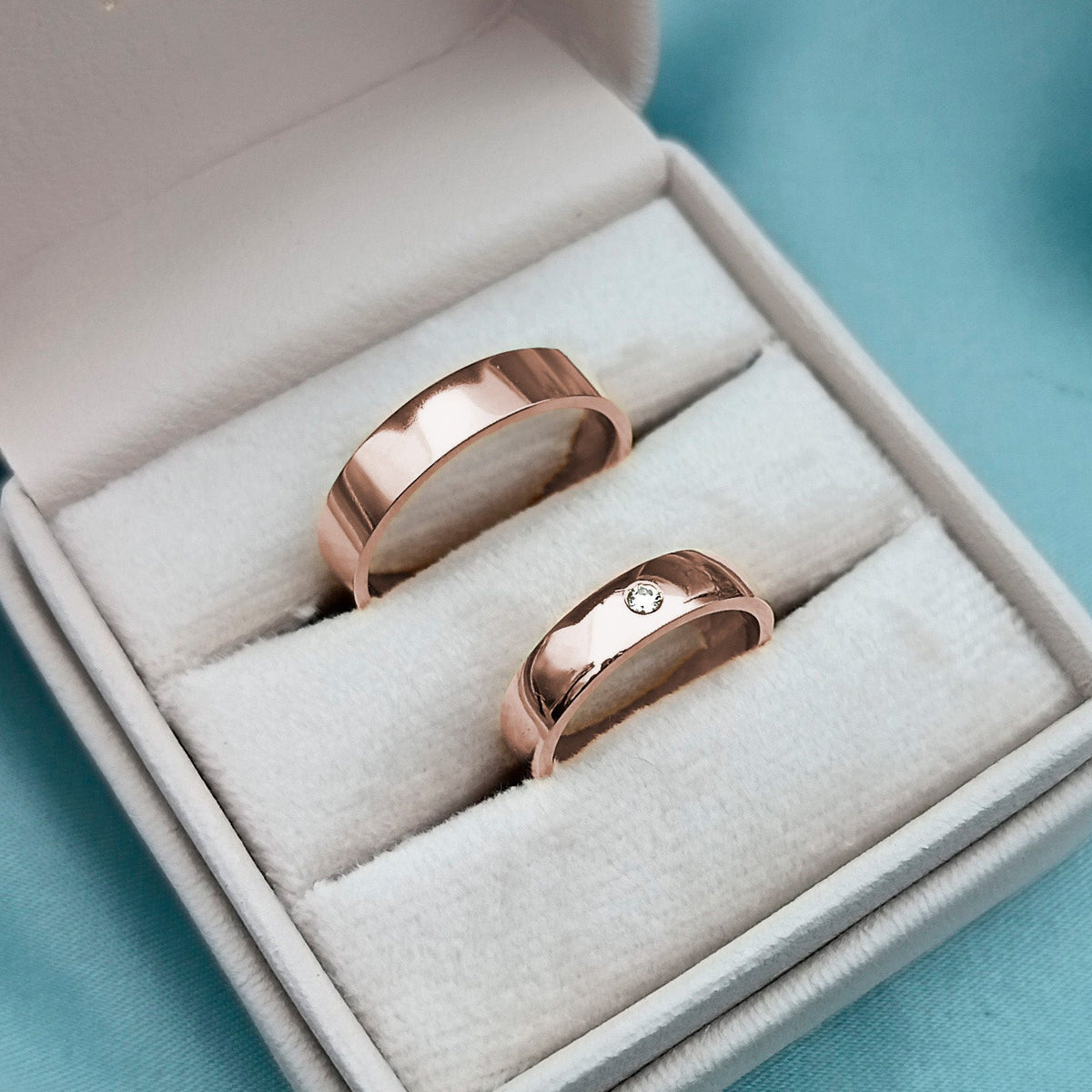 Anillos de matrimonio Spark 4mm Plata 925 chapado en Oro