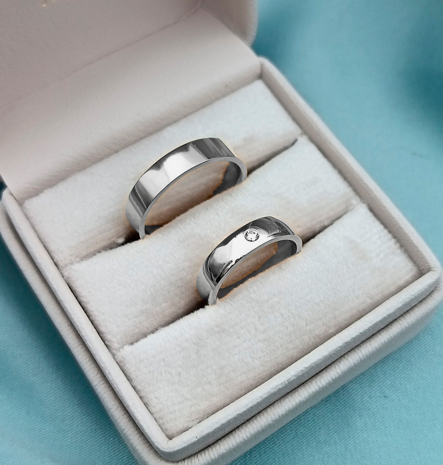 Anillos de matrimonio Spark 4mm Plata 925 chapado en Oro