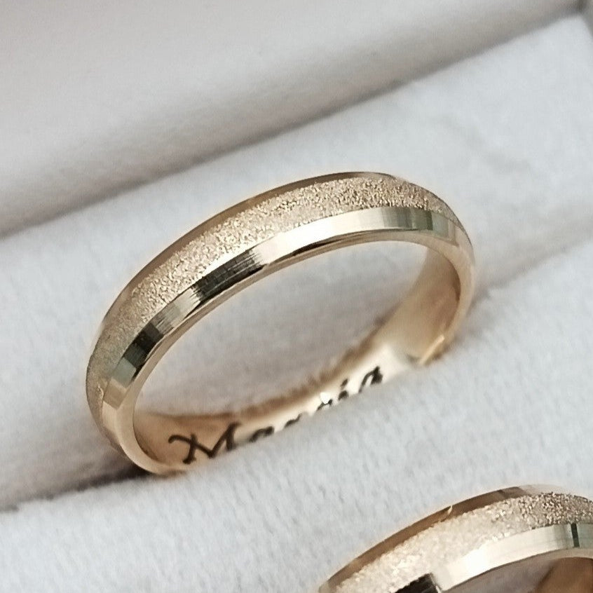 Anillos de Matrimonio Biselados Oro 18K