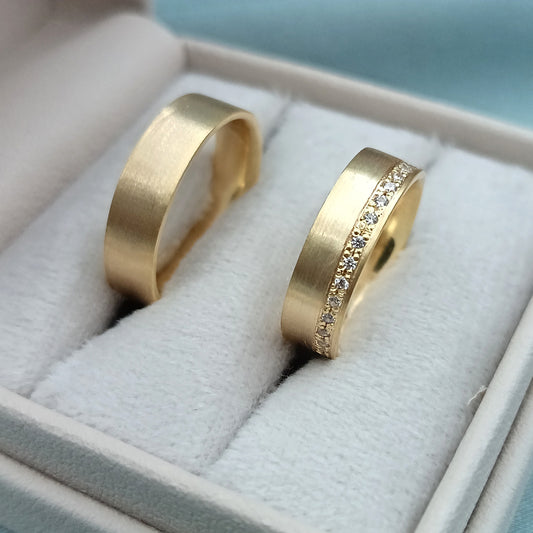 Anillos de matrimonio Sinfin Plata 925 chapado en Oro